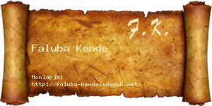 Faluba Kende névjegykártya